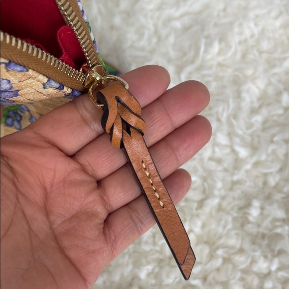 Dooney & Bourke Blue Floral Tan Satchel - Picture 11 of 15